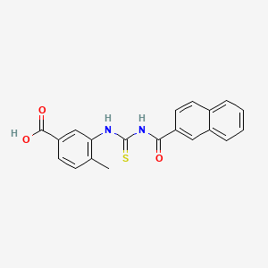 4-methyl-3-{[(2-naphthoylamino)carbonothioyl]amino}benzoic acid