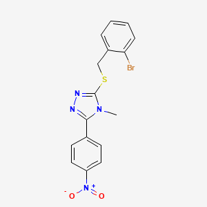 2-BROMOBENZYL [4-METHYL-5-(4-NITROPHENYL)-4H-1,2,4-TRIAZOL-3-YL] SULFIDE