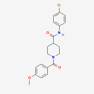 N-(4-bromophenyl)-1-(4-methoxybenzoyl)piperidine-4-carboxamide