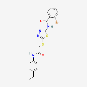 2-bromo-N-[5-({2-[(4-ethylphenyl)amino]-2-oxoethyl}thio)-1,3,4-thiadiazol-2-yl]benzamide