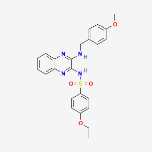 4-ethoxy-N-[3-[(4-methoxyphenyl)methylamino]quinoxalin-2-yl]benzenesulfonamide