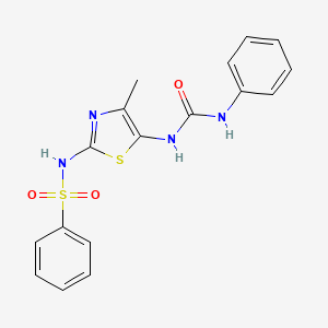 N-{5-[(anilinocarbonyl)amino]-4-methyl-1,3-thiazol-2-yl}benzenesulfonamide