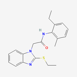 N-(2-ethyl-6-methylphenyl)-2-[2-(ethylthio)-1H-benzimidazol-1-yl]acetamide