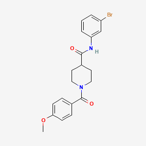 N-(3-bromophenyl)-1-(4-methoxybenzoyl)piperidine-4-carboxamide