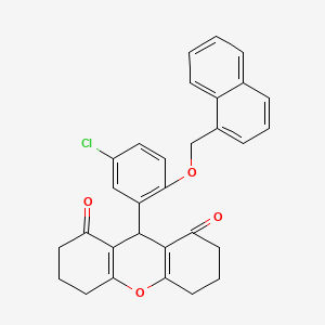 9-[5-chloro-2-(naphthalen-1-ylmethoxy)phenyl]-3,4,5,6,7,9-hexahydro-2H-xanthene-1,8-dione