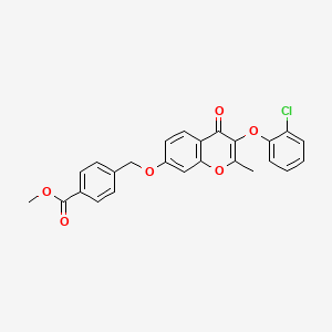 methyl 4-({[3-(2-chlorophenoxy)-2-methyl-4-oxo-4H-chromen-7-yl]oxy}methyl)benzoate