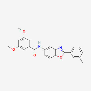 3,5-dimethoxy-N-[2-(3-methylphenyl)-1,3-benzoxazol-5-yl]benzamide