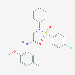 2-[(4-chlorophenyl)sulfonyl-cyclohexylamino]-N-(2-methoxy-5-methylphenyl)acetamide