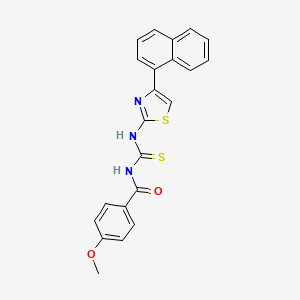 4-methoxy-N-{[4-(naphthalen-1-yl)-1,3-thiazol-2-yl]carbamothioyl}benzamide