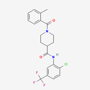 N-[2-chloro-5-(trifluoromethyl)phenyl]-1-(2-methylbenzoyl)piperidine-4-carboxamide