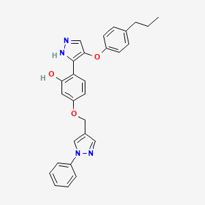 5-[(1-phenylpyrazol-4-yl)methoxy]-2-[4-(4-propylphenoxy)-1H-pyrazol-5-yl]phenol