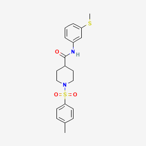 1-(4-Methylbenzenesulfonyl)-N-[3-(methylsulfanyl)phenyl]piperidine-4-carboxamide