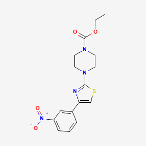 ethyl 4-[4-(3-nitrophenyl)-1,3-thiazol-2-yl]-1-piperazinecarboxylate