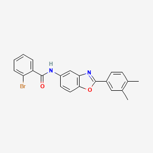 2-bromo-N-[2-(3,4-dimethylphenyl)-1,3-benzoxazol-5-yl]benzamide