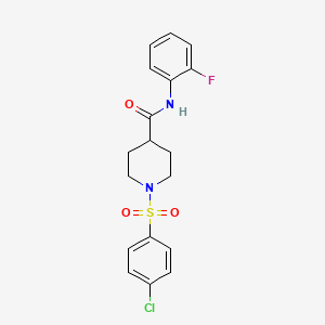 1-(4-CHLOROBENZENESULFONYL)-N-(2-FLUOROPHENYL)PIPERIDINE-4-CARBOXAMIDE