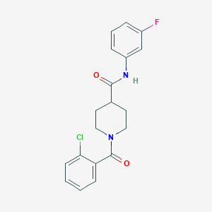 1-(2-chlorobenzoyl)-N-(3-fluorophenyl)-4-piperidinecarboxamide