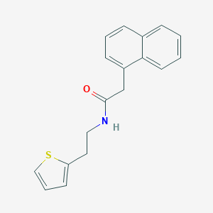 molecular formula C18H17NOS B366069 2-naphthalen-1-yl-N-(2-thiophen-2-ylethyl)acetamide CAS No. 1180834-63-2