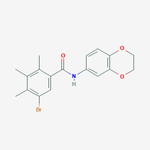 5-bromo-N-(2,3-dihydro-1,4-benzodioxin-6-yl)-2,3,4-trimethylbenzamide