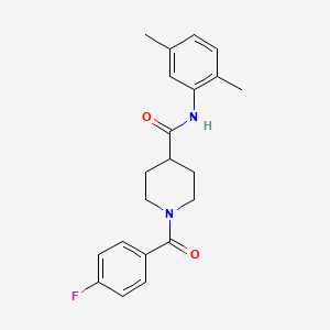 N-(2,5-dimethylphenyl)-1-(4-fluorobenzoyl)piperidine-4-carboxamide