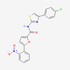 N-[4-(4-chlorophenyl)-1,3-thiazol-2-yl]-5-(2-nitrophenyl)furan-2-carboxamide