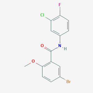 5-bromo-N-(3-chloro-4-fluorophenyl)-2-methoxybenzamide