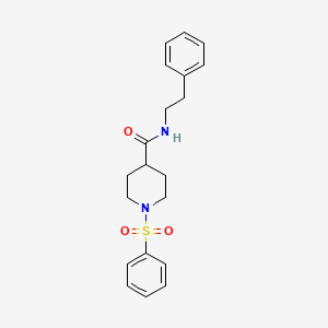 N-(2-phenylethyl)-1-(phenylsulfonyl)-4-piperidinecarboxamide