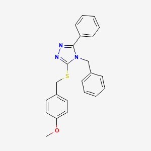 4-benzyl-3-[(4-methoxybenzyl)thio]-5-phenyl-4H-1,2,4-triazole