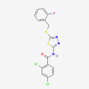 2,4-dichloro-N-(5-((2-fluorobenzyl)thio)-1,3,4-thiadiazol-2-yl)benzamide