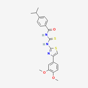 N-({[4-(3,4-dimethoxyphenyl)-1,3-thiazol-2-yl]amino}carbonothioyl)-4-isopropylbenzamide