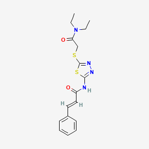 (E)-N-[5-[2-(diethylamino)-2-oxoethyl]sulfanyl-1,3,4-thiadiazol-2-yl]-3-phenylprop-2-enamide