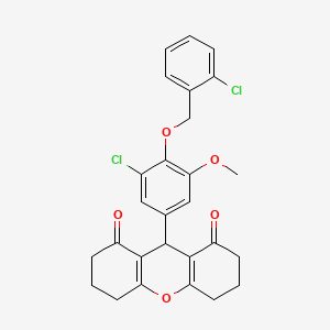 9-{3-chloro-4-[(2-chlorobenzyl)oxy]-5-methoxyphenyl}-3,4,5,6,7,9-hexahydro-1H-xanthene-1,8(2H)-dione