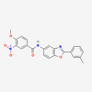 4-methoxy-N-[2-(3-methylphenyl)-1,3-benzoxazol-5-yl]-3-nitrobenzamide