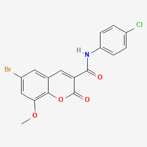 6-bromo-N-(4-chlorophenyl)-8-methoxy-2-oxo-2H-chromene-3-carboxamide