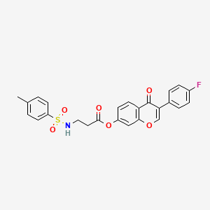 3-(4-fluorophenyl)-4-oxo-4H-chromen-7-yl N-[(4-methylphenyl)sulfonyl]-beta-alaninate