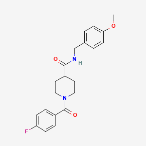 1-(4-fluorobenzoyl)-N-[(4-methoxyphenyl)methyl]piperidine-4-carboxamide