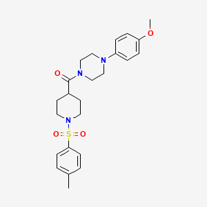 1-(4-METHOXYPHENYL)-4-[1-(4-METHYLBENZENESULFONYL)PIPERIDINE-4-CARBONYL]PIPERAZINE