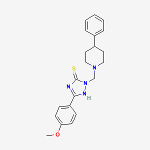 5-(4-methoxyphenyl)-2-[(4-phenyl-1-piperidinyl)methyl]-2,4-dihydro-3H-1,2,4-triazole-3-thione