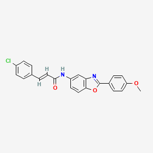 (E)-3-(4-chlorophenyl)-N-[2-(4-methoxyphenyl)-1,3-benzoxazol-5-yl]prop-2-enamide