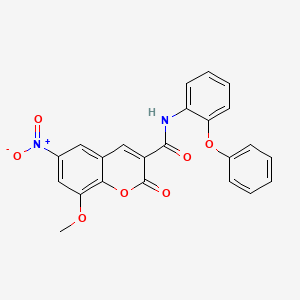 8-methoxy-6-nitro-2-oxo-N-(2-phenoxyphenyl)-2H-chromene-3-carboxamide