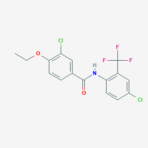 3-chloro-N-[4-chloro-2-(trifluoromethyl)phenyl]-4-ethoxybenzamide