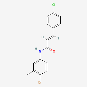 (2E)-N-(4-bromo-3-methylphenyl)-3-(4-chlorophenyl)prop-2-enamide