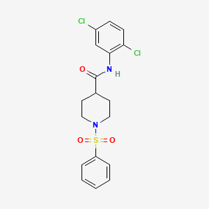 1-(benzenesulfonyl)-N-(2,5-dichlorophenyl)piperidine-4-carboxamide