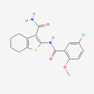 2-(5-CHLORO-2-METHOXYBENZAMIDO)-4,5,6,7-TETRAHYDRO-1-BENZOTHIOPHENE-3-CARBOXAMIDE