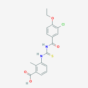 3-({[(3-Chloro-4-ethoxyphenyl)carbonyl]carbamothioyl}amino)-2-methylbenzoic acid