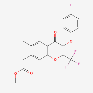 methyl [6-ethyl-3-(4-fluorophenoxy)-4-oxo-2-(trifluoromethyl)-4H-chromen-7-yl]acetate