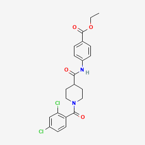 Ethyl 4-[[1-(2,4-dichlorobenzoyl)piperidine-4-carbonyl]amino]benzoate