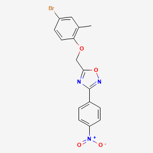 5-[(4-bromo-2-methylphenoxy)methyl]-3-(4-nitrophenyl)-1,2,4-oxadiazole