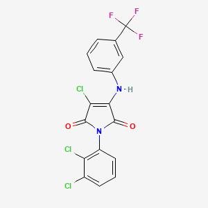 3-chloro-1-(2,3-dichlorophenyl)-4-{[3-(trifluoromethyl)phenyl]amino}-1H-pyrrole-2,5-dione