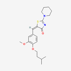 5-[3-methoxy-4-(3-methylbutoxy)benzylidene]-2-(1-piperidinyl)-1,3-thiazol-4(5H)-one