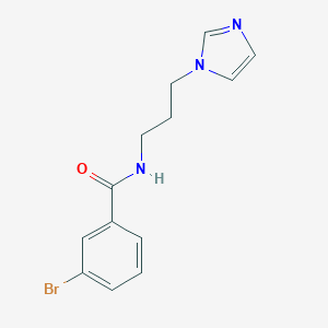 molecular formula C13H14BrN3O B366102 3-bromo-N-[3-(1H-imidazol-1-yl)propyl]benzamide CAS No. 93669-29-5